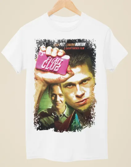 Discover Fight Club - Movie Poster Inspired Unisex White T-Shirt