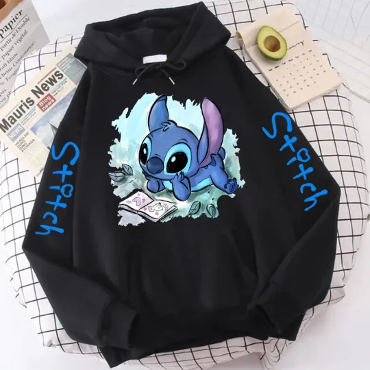 Hot Lilo Stitch Disney Hoodies Women Men Harajuku Cute Anime Sweatshirt Cartoon Y2k Gothic Streetwear 2000s Manga Hoody Female