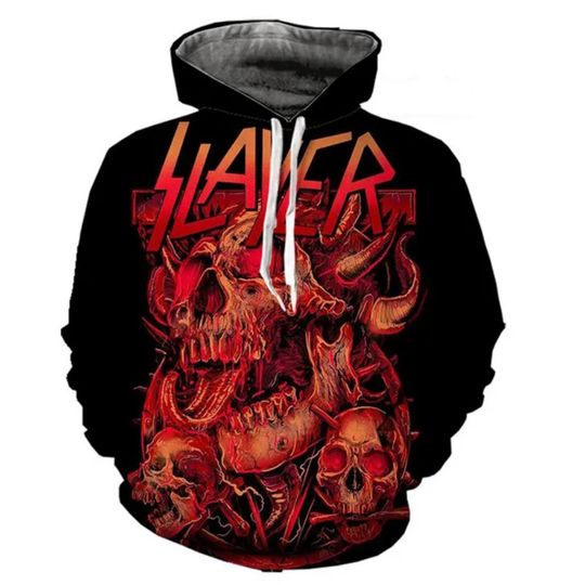 Discover Slayer Rock Band 3D Print Hoodies Men Women Casual Streetwear Oversized Sweatshirts Hoodie Male Pullovers Tracksuit Man Clothing