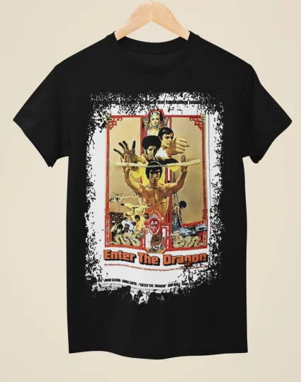 Discover Enter the Dragon - Movie Poster Inspired Unisex Black T-Shirt