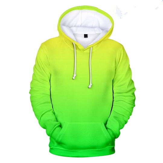 Discover Cool Designs y2k Hoodie for Men 3D Printed Neon Green Hoodies Harajuku Fashion Women Clothing Streetwear Hooded Hoody Sweatshirt