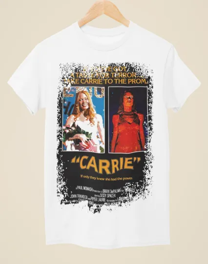 Discover Carrie - Movie Poster Inspired Unisex White T-Shirt