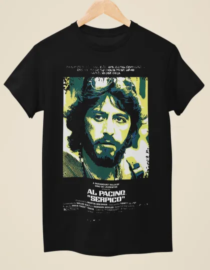 Discover Serpico - Movie Poster Inspired Unisex Black T-Shirt