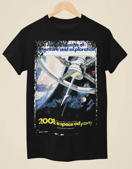 Discover 2001:  A Space Odyssey (1968) - Movie Poster inspired Unisex Black T-Shirt