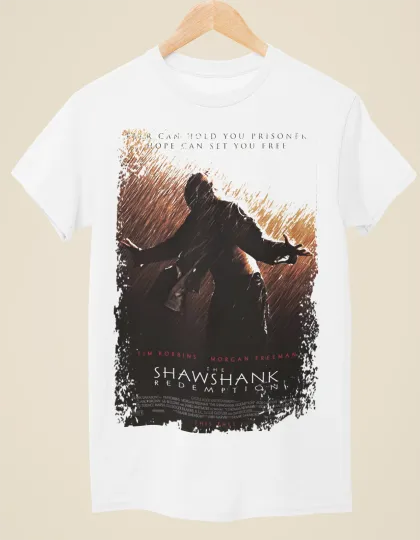 Discover The Shawshank Redemption - Movie Poster Inspired Unisex White T-Shirt