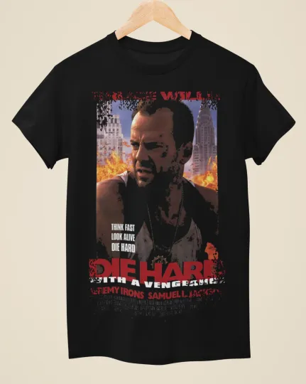 Discover Die Hard With A Vengeance - Movie Poster inspired Unisex Black T-Shirt