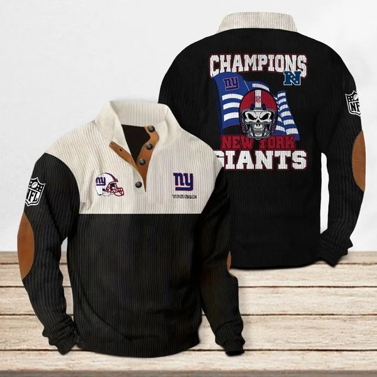 New York Giants Colorful Stand Collar Sweatshirt