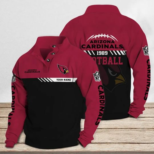 Arizonna Cardinals Casual Stand Collar Sweatshirt