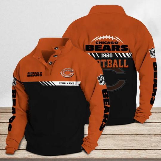 Chicago Bears Casual Stand Collar Sweatshirt