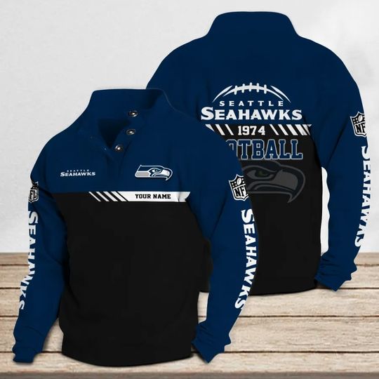 Seattle Seahawks Casual Stand Collar Sweatshirt