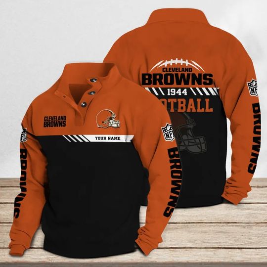 Cleveland Browns Casual Stand Collar Sweatshirt