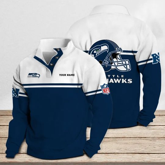 Seattle Seahawks Casual Stand Collar Sweatshirt