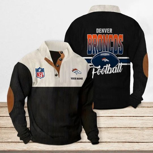 Denver Broncos Colorful Stand Collar Sweatshirt