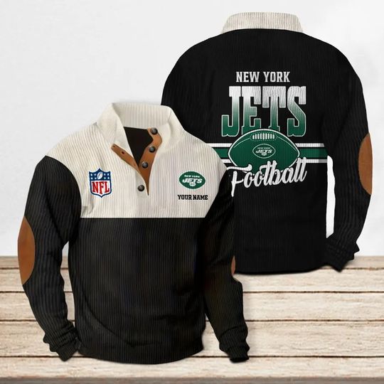 New York Jets Colorful Stand Collar Sweatshirt