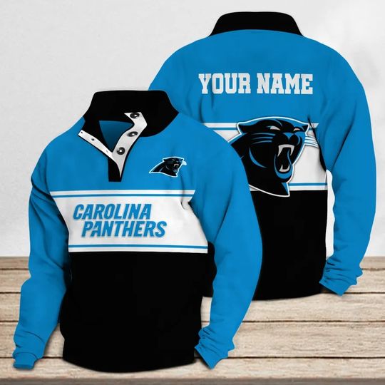 Carolina Panthers Casual Stand Collar Sweatshirt