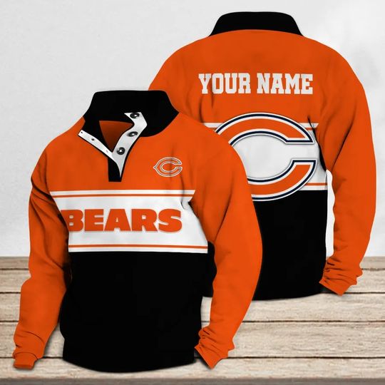 Chicago Bears Casual Stand Collar Sweatshirt