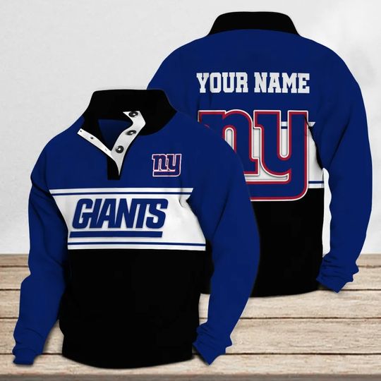 New York Giants Casual Stand Collar Sweatshirt