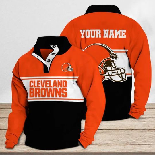 Cleveland Browns Casual Stand Collar Sweatshirt
