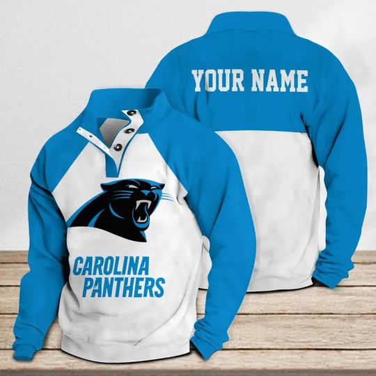 Carolina Panthers Casual Stand Collar Sweatshirt