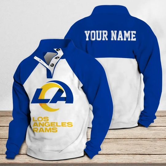 Los Angeles Rams Casual Stand Collar Sweatshirt