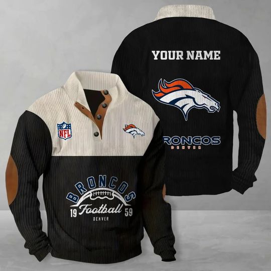 Denver Broncos Colorful Stand Collar Sweatshirt