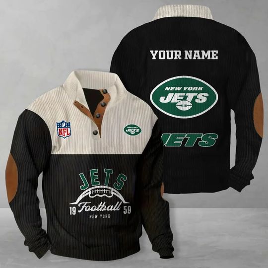 New York Jets Colorful Stand Collar Sweatshirt