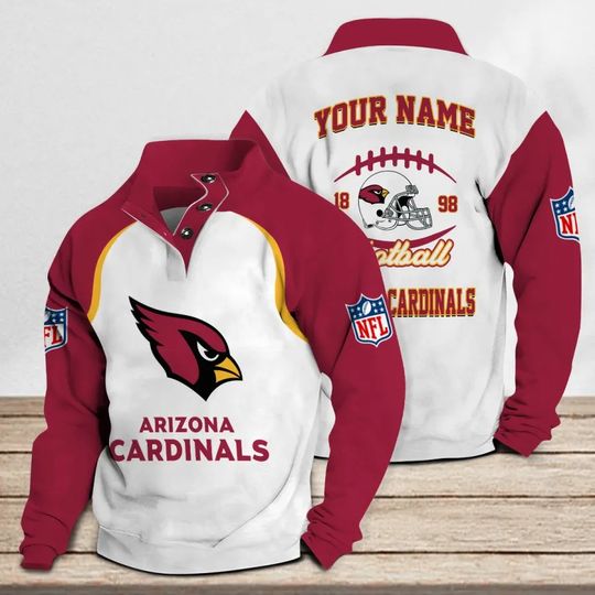 Arizonna Cardinals Casual Stand Collar Sweatshirt