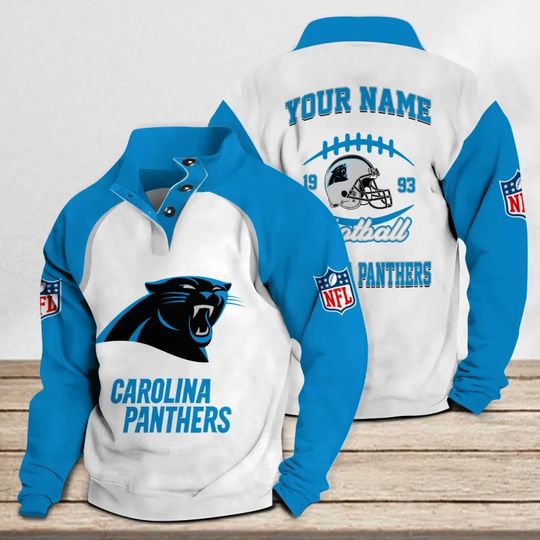 Carolina Panthers Casual Stand Collar Sweatshirt