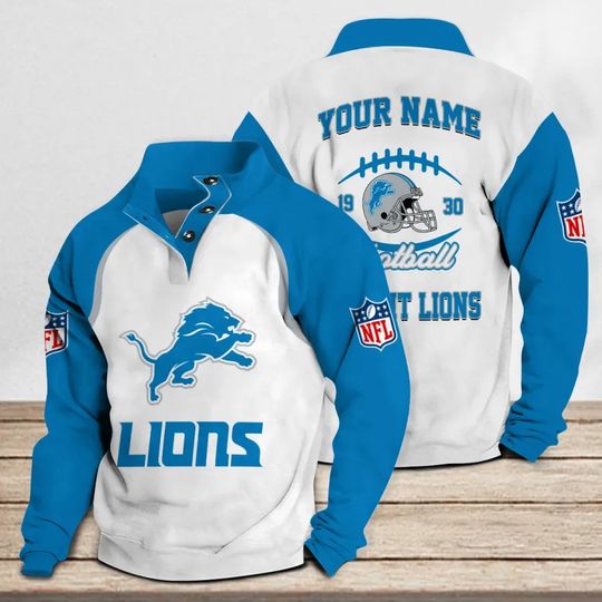 Detroit Lions Casual Stand Collar Sweatshirt