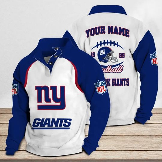 New York Giants Casual Stand Collar Sweatshirt