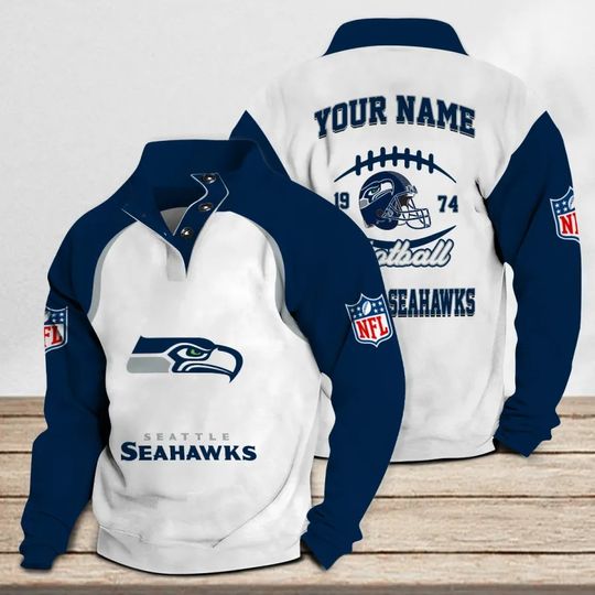 Seattle Seahawks Casual Stand Collar Sweatshirt