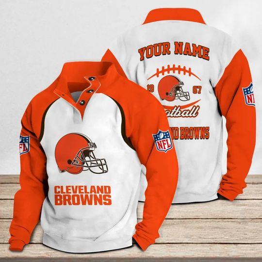 Cleveland Browns Casual Stand Collar Sweatshirt