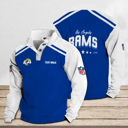 Los Angeles Rams Casual Stand Collar Sweatshirt