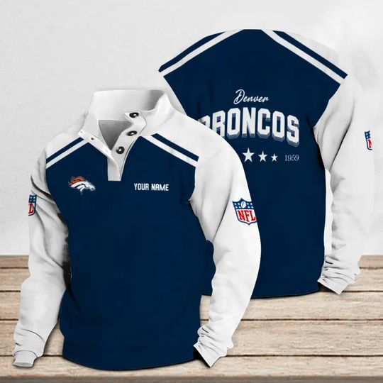 Denver Broncos Casual Stand Collar Sweatshirt