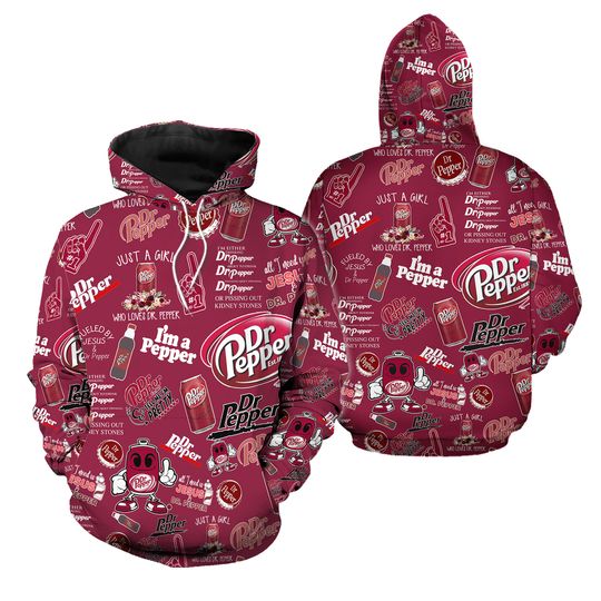 Dr Pepper Inspired Hoodie and Leggings Set, Matching Outfit, Funny Soda Lover Gift for Women Men
