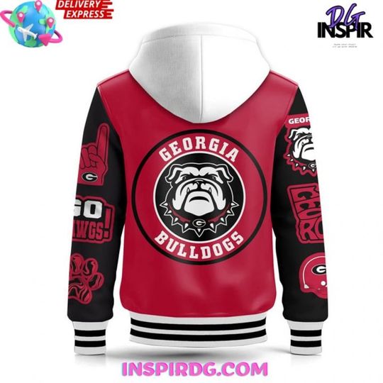 GA bulldogs Limited Hooded Varsity Jacket