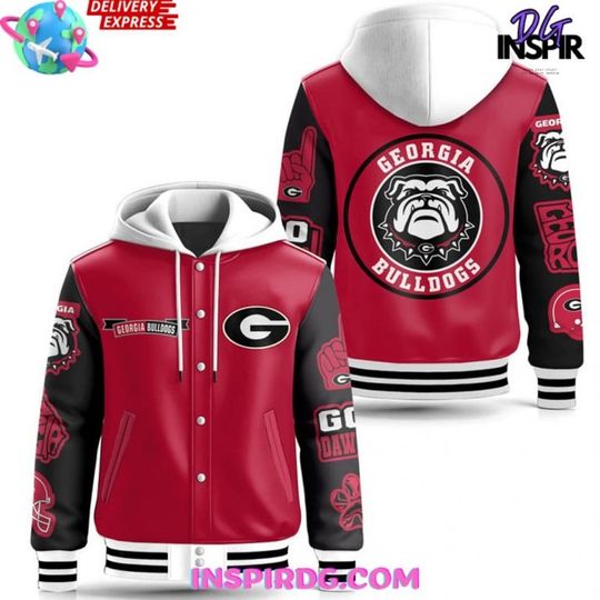GA bulldogs Limited Hooded Varsity Jacket