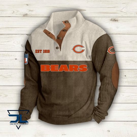 Chicago Bears Colorful Stand Collar Sweatshirt