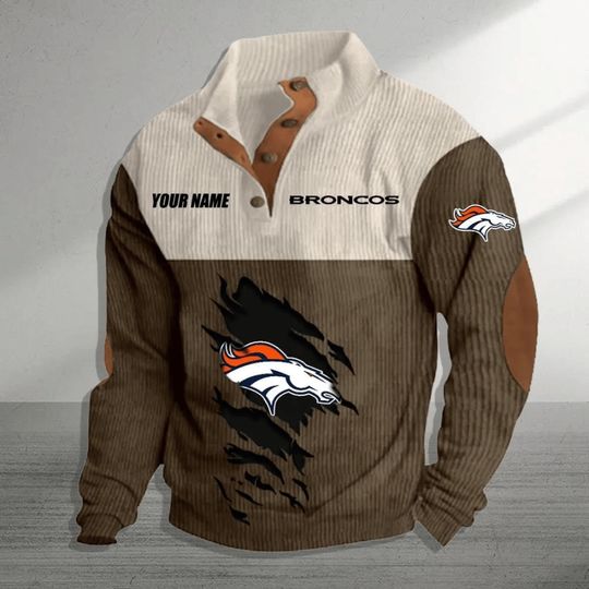 Denver Broncos Colorful Stand Collar Sweatshirt