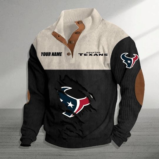 Houston Texans Colorful Stand Collar Sweatshirt