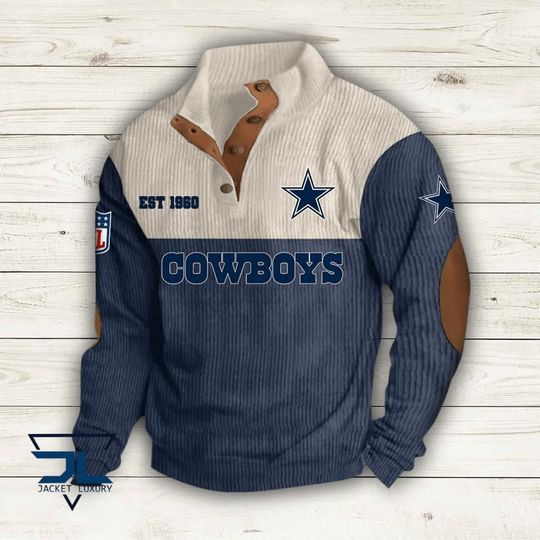 Dallas Cowboys Colorful Stand Collar Sweatshirt