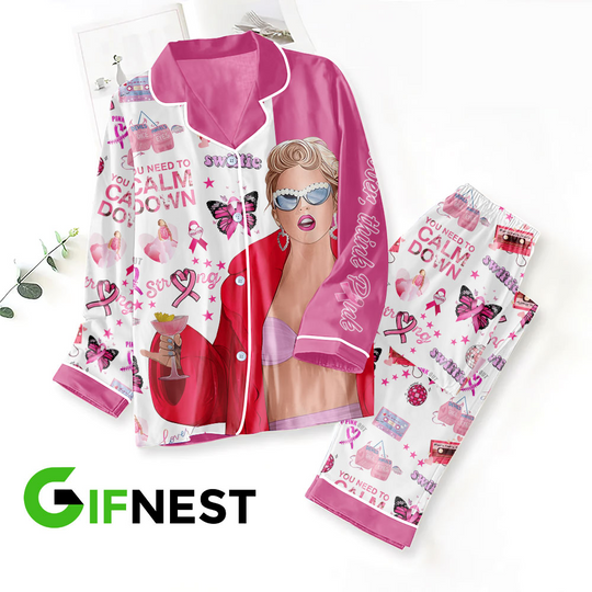 Discover Swift Button Down Pajamas Set – Stylish Fan Sleepwear
