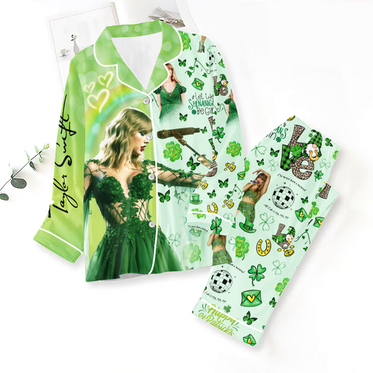 Discover Swift Theme Pajamas Set – Button Down Fan Sleep Set