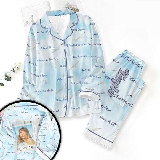 Discover Swift Inspired Pajama Set – Button Front Cozy Loungewear