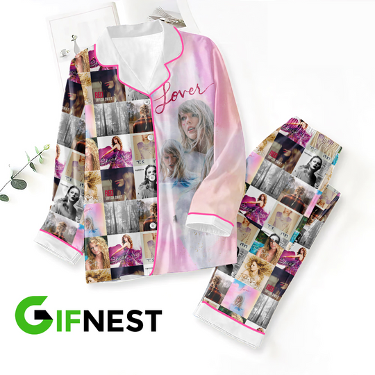 Discover Swift Button Down Pajamas Set – Stylish Fan Sleepwear