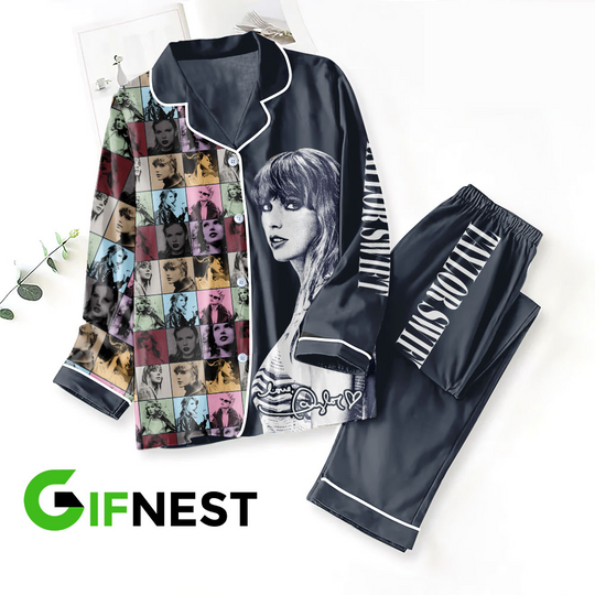 Discover Swift Button Down Pajamas Set – Stylish Fan Sleepwear