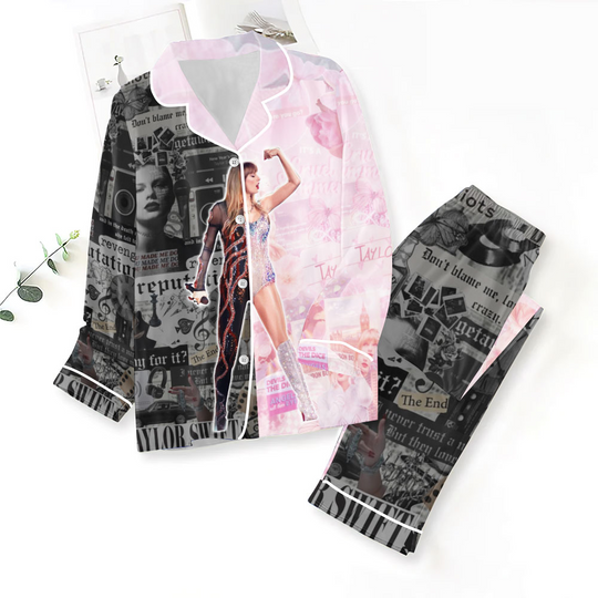 Discover Swift Inspired Button Down Pajamas Set – Casual Home Wear