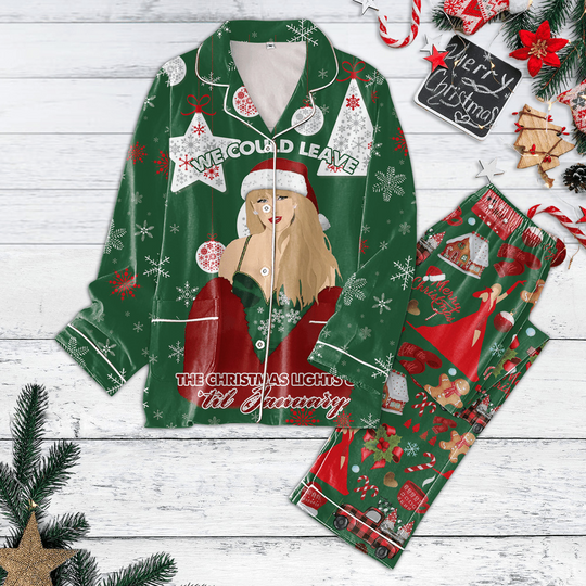 Discover Swift Theme Pajamas Set – Button Down Fan Sleep Set