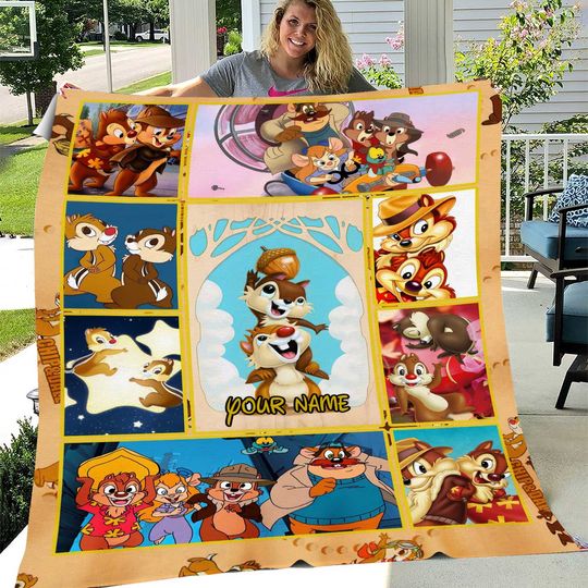 Disney Chip And Dale Blanket, Chip N Dale Blanket, Chip And Dale Art
