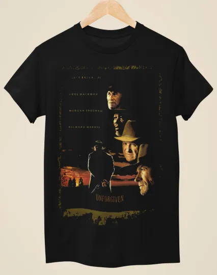 Discover Unforgiven - Movie Poster Inspired Unisex Black T-Shirt